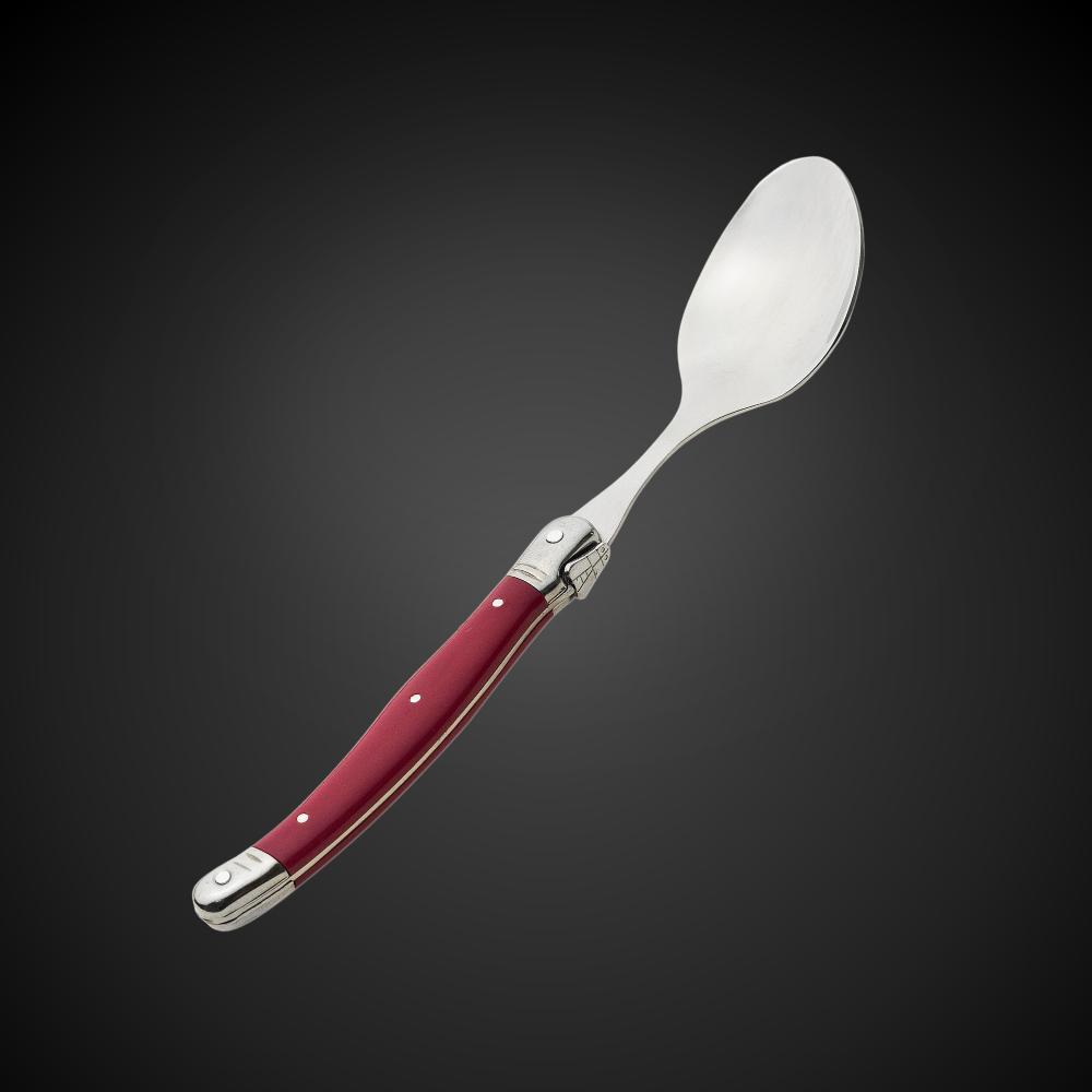 Conjunto De 6 Colheres Laguiole Luxo Em Bandeja De Madeira, Bordeax