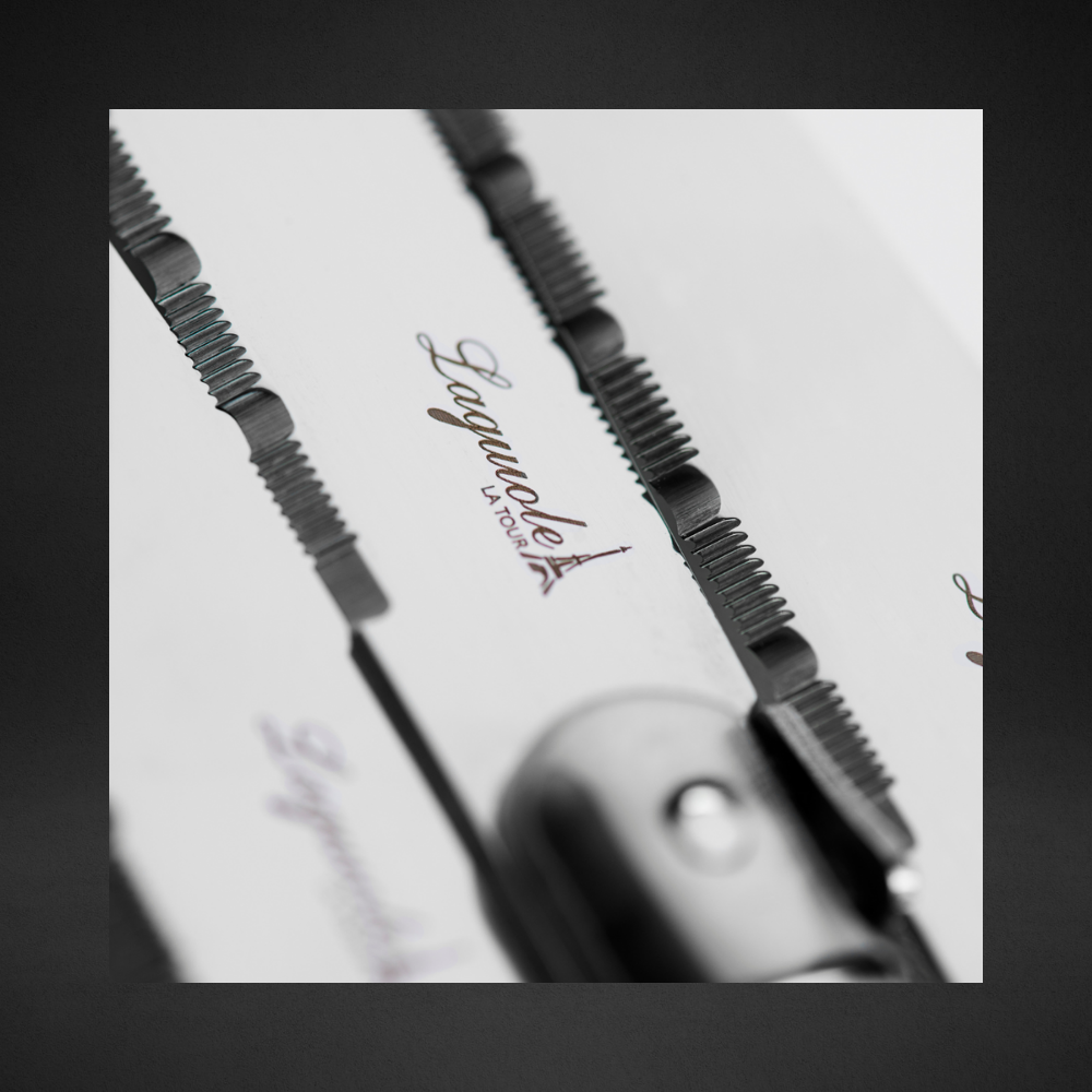 Conjunto De 6 Facas Laguiole Luxo Com Cepo De Madeira, Branco