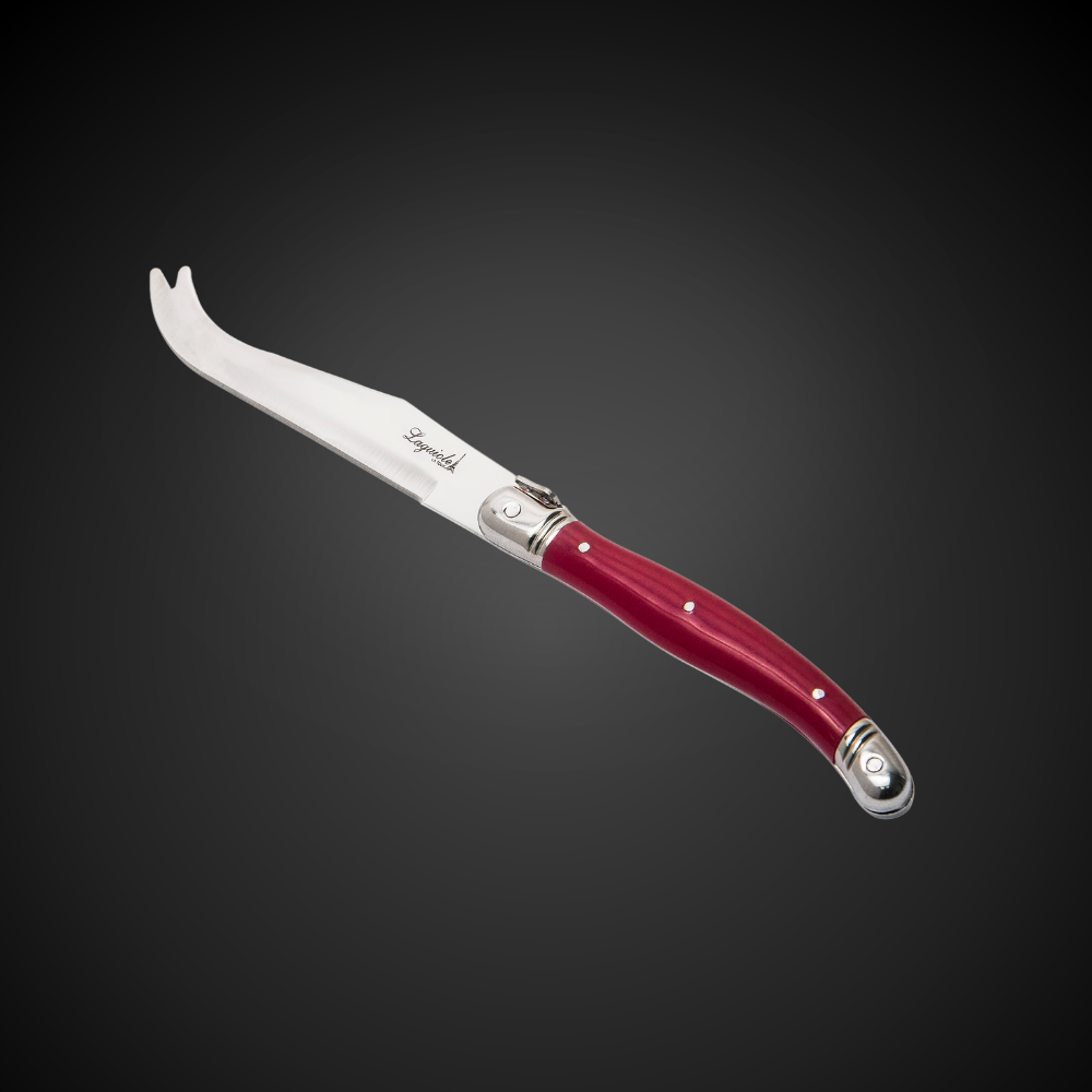 Conjunto De 3 Facas Laguiole Luxo Para Queijo Em Bandeja De Madeira, Bordeaux