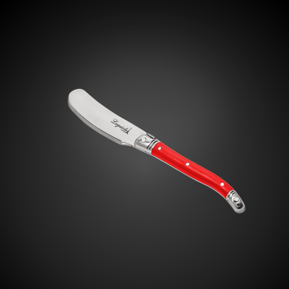 Conjunto De 3 Facas Laguiole Luxo Para Queijo Em Bandeja De Madeira, Vermelho