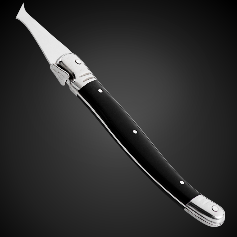 Conjunto De 6 Facas Laguiole Luxo Com Cepo De Madeira, Preto