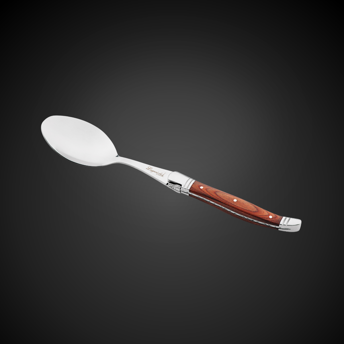 Conjunto De Talheres Laguiole Para Salada Ultra Premium Cabo Madeira