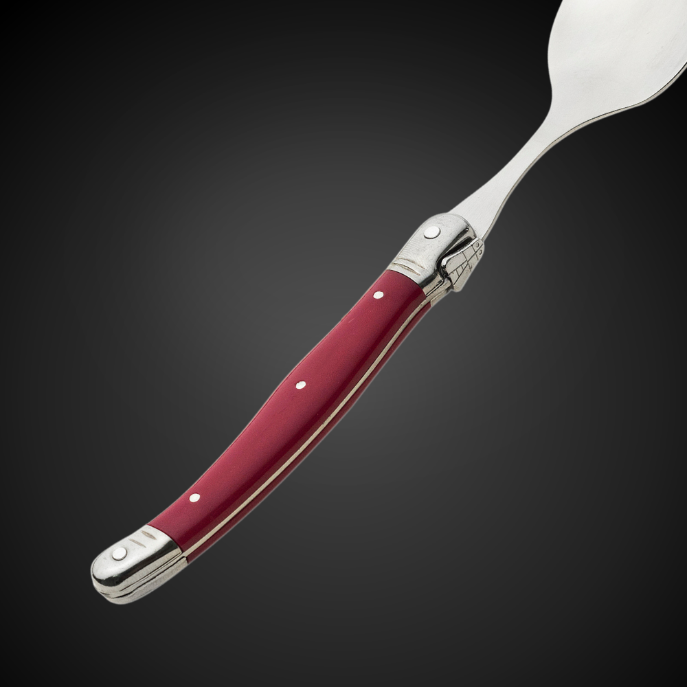 Conjunto De 6 Colheres Laguiole Luxo Em Bandeja De Madeira, Bordeax