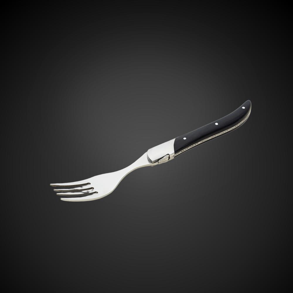 Conjunto De 3 Facas E 3 Garfos Laguiole Ultra Premium Com Caixa Para Presente , Preto