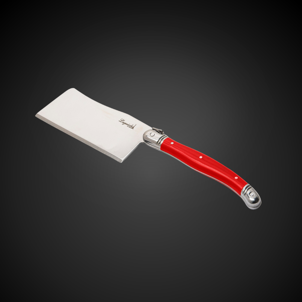 Conjunto De 3 Facas Laguiole Luxo Para Queijo Em Bandeja De Madeira, Vermelho