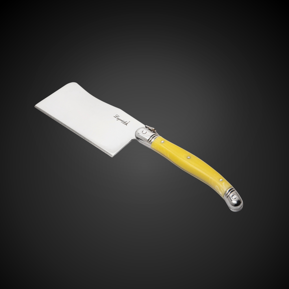 Conjunto De 3 Facas Laguiole Luxo Para Queijo Em Bandeja De Madeira, Marfim