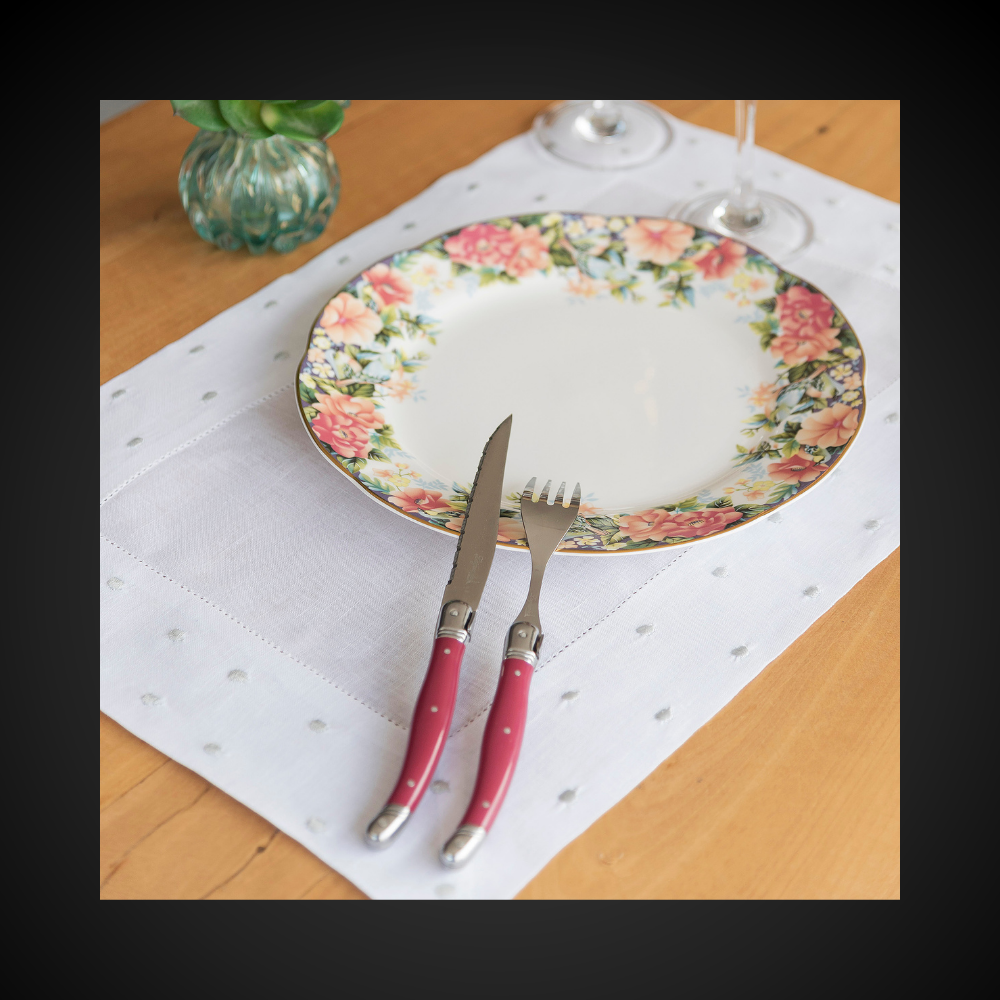 Conjunto De 6 Garfos Laguiole Luxo Em Bandeja De Madeira, Bordeax