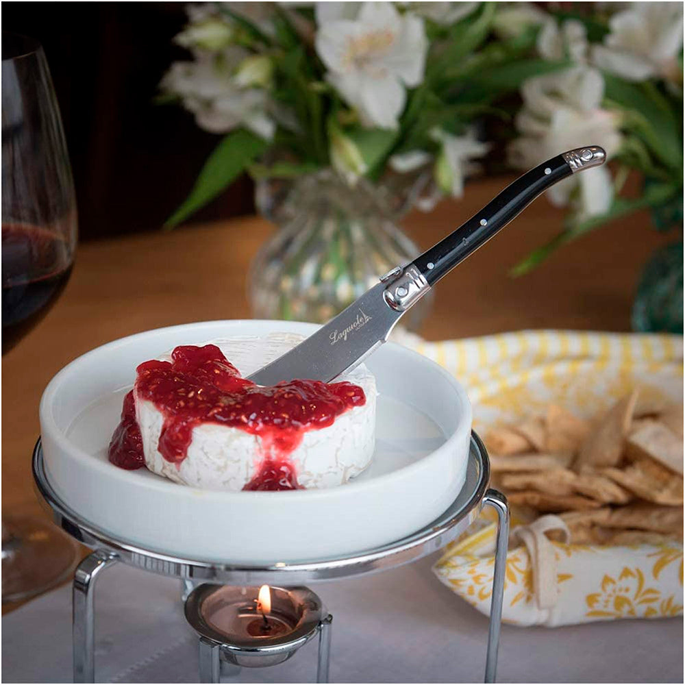 Conjunto De 4 Facas Laguiole Luxo Para Manteiga Em Bandeja De Madeira, Preto