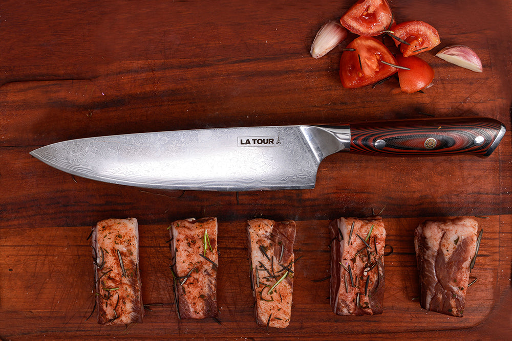 Faca Texas Profissional Damasco Aço 67 Camadas