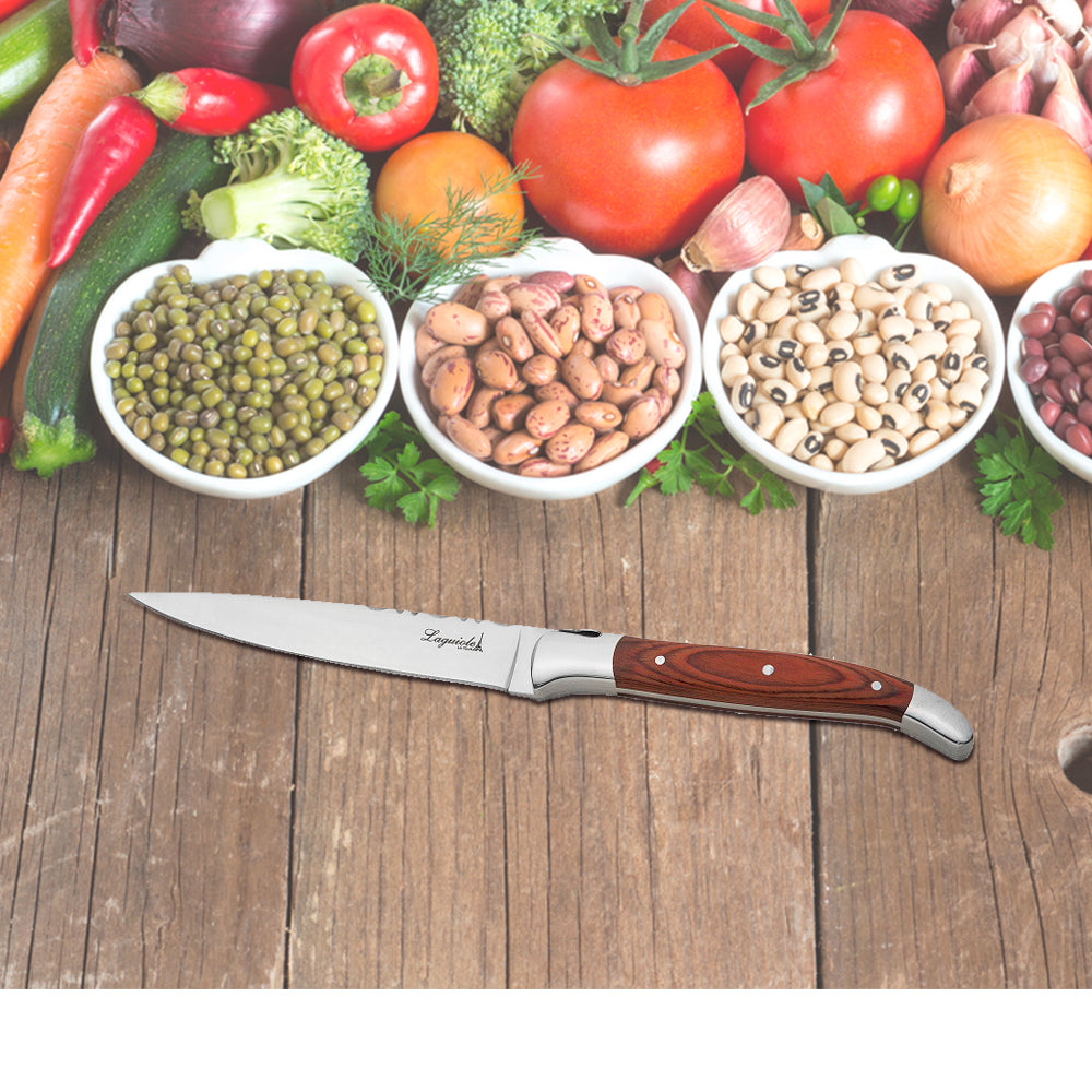 Faca Laguiole Para Legumes Ultra Premium Cabo Madeira