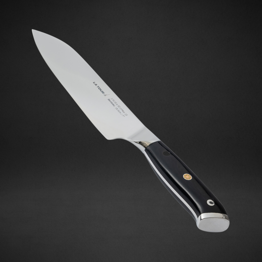 Jogo Facas La Tour Cabo Rígido Nakiri, Santoku E Utility