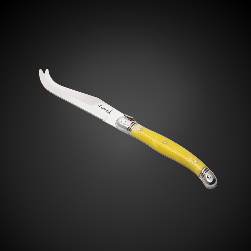 Conjunto De 3 Facas Laguiole Luxo Para Queijo Em Bandeja De Madeira, Marfim