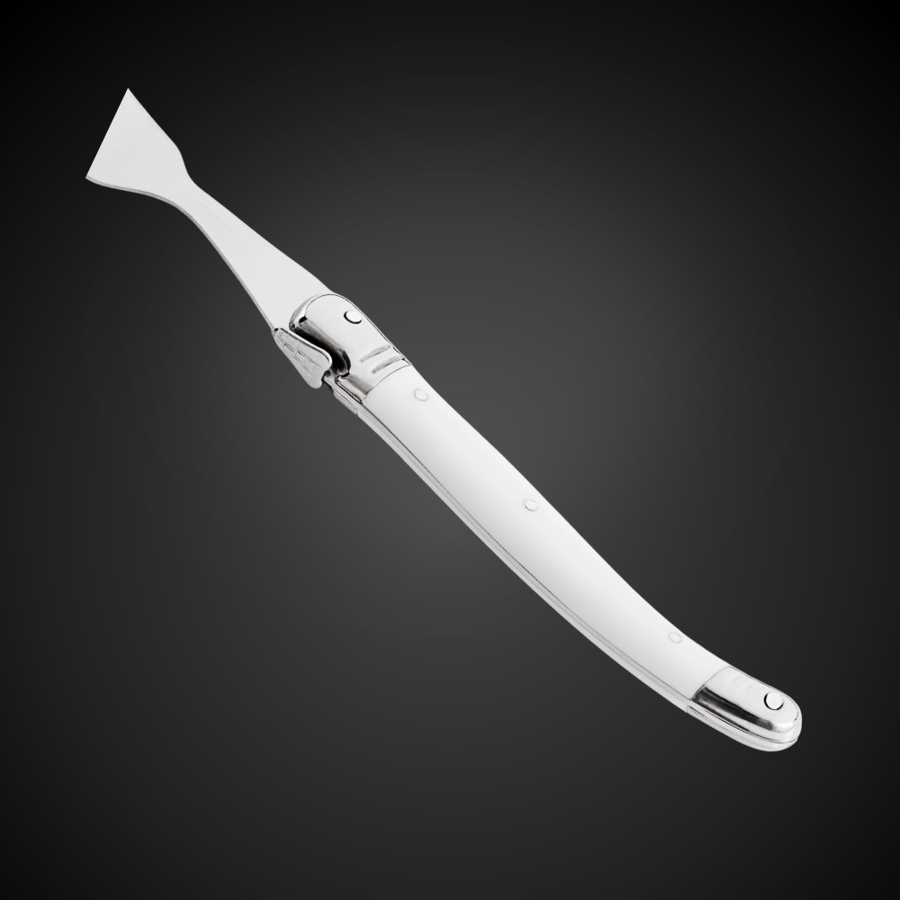 Conjunto De 6 Garfos Laguiole Luxo Em Bandeja De Madeira, Branco