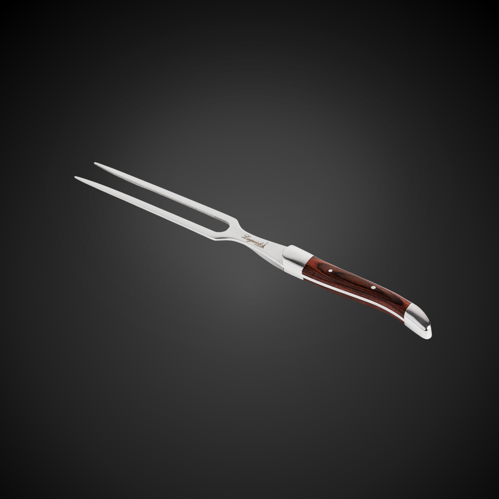 Faca & Garfo Para Destrinchar Laguiole Ultra Premium Com Caixa Para Presente