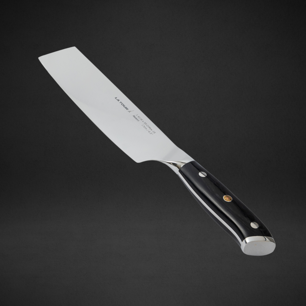 Jogo Facas La Tour Cabo Rígido Nakiri, Santoku E Utility