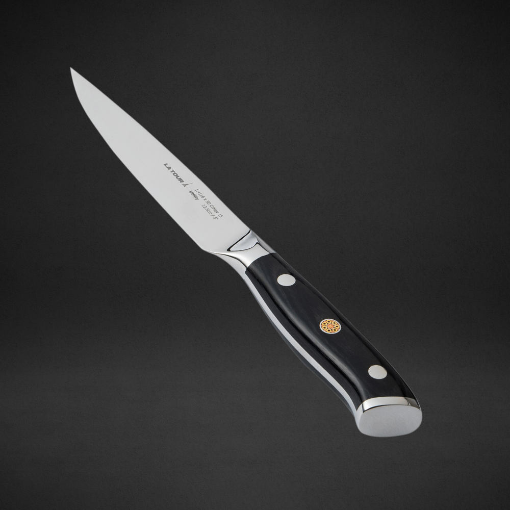 Jogo Facas La Tour Cabo Rígido Nakiri, Santoku E Utility