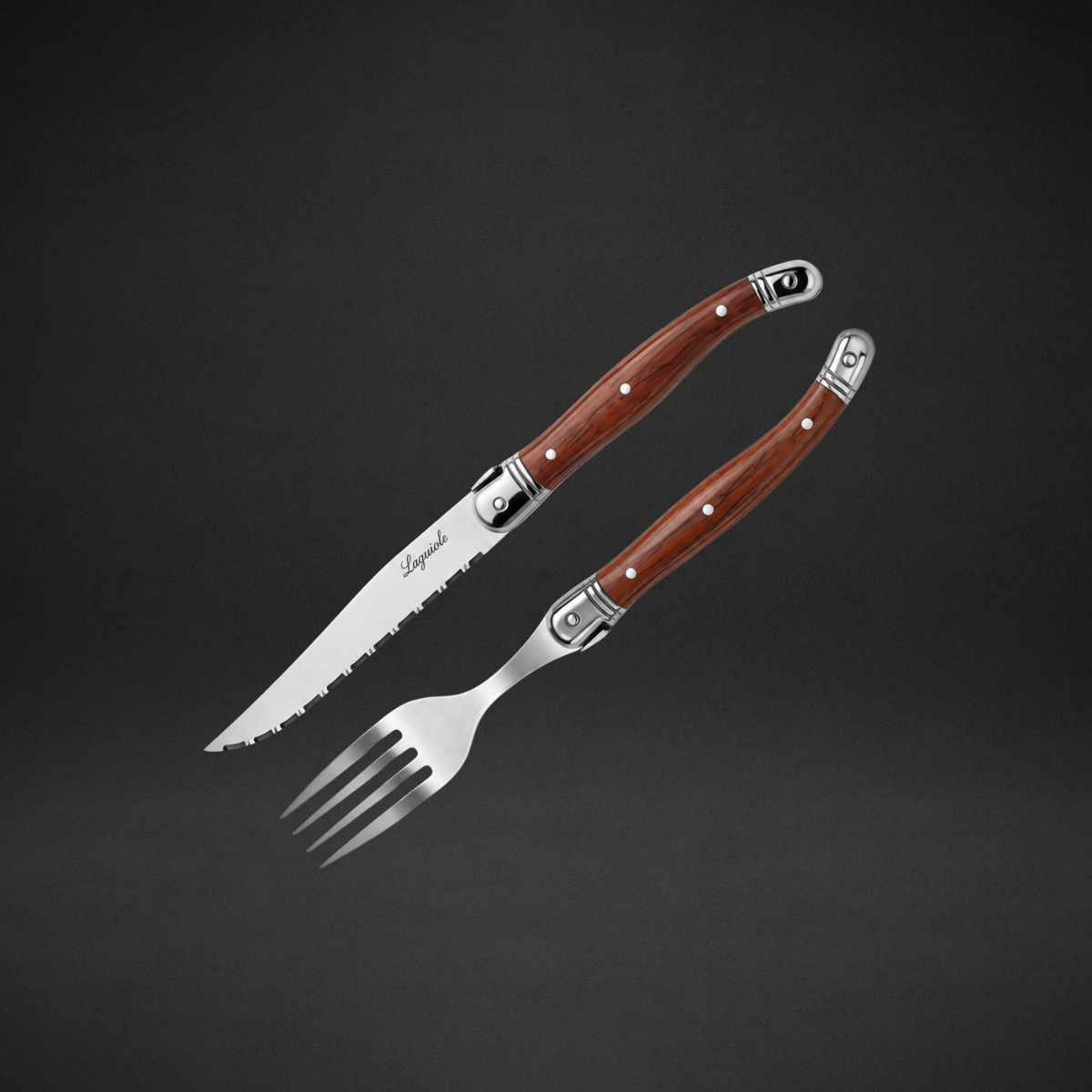 Faqueiro Inox Laguiole La Tour 12 Peças Premium 6 Garfos + 6 Facas