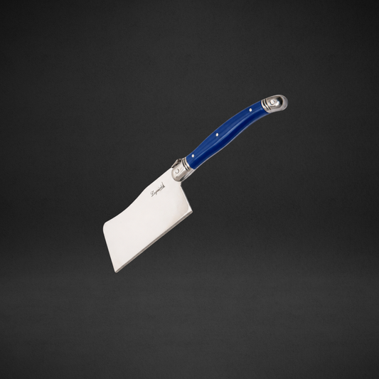 Conjunto De 3 Facas Laguiole Luxo Para Queijo Em Bandeja De Madeira, Azul
