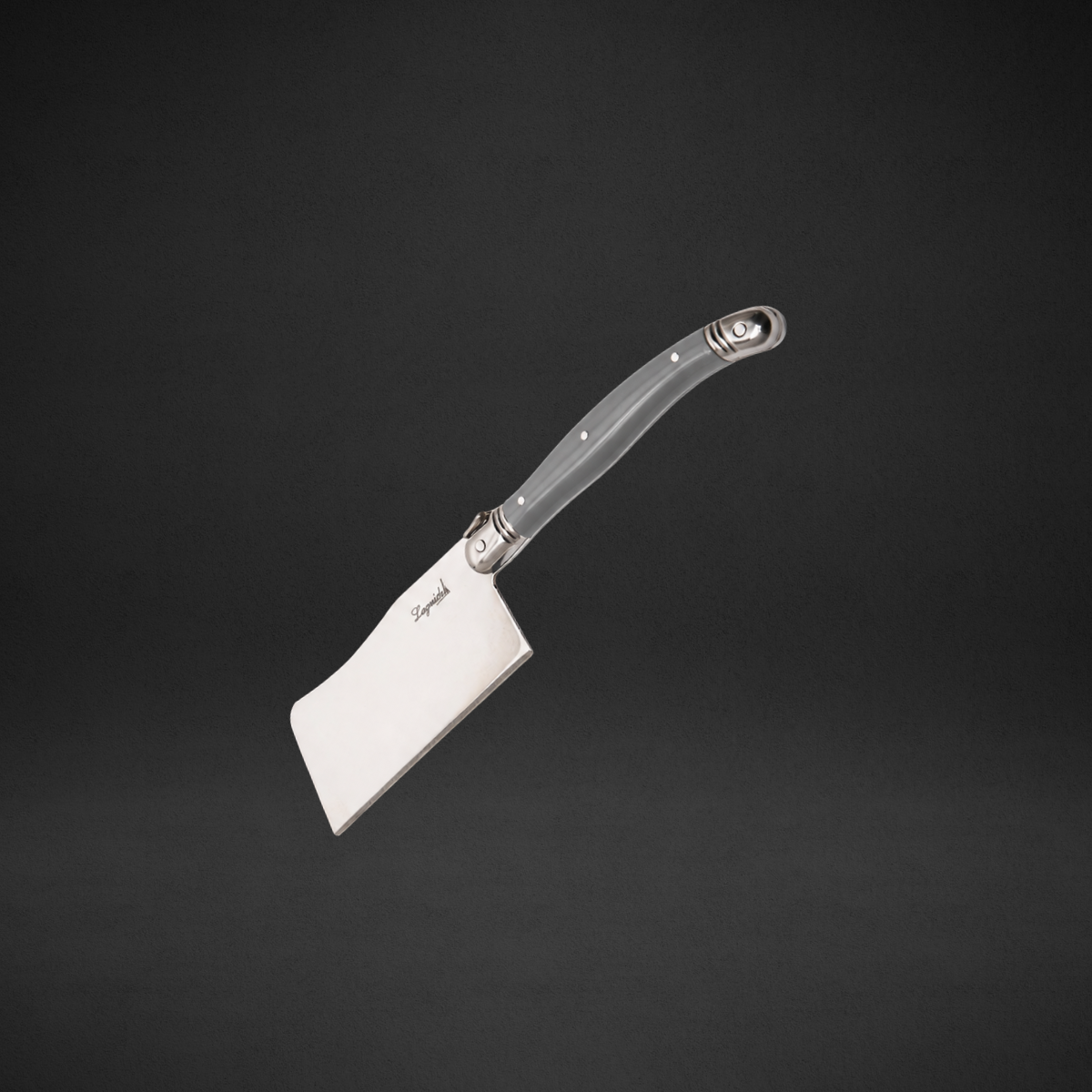 Conjunto De 3 Facas Laguiole Luxo Para Queijo Em Bandeja De Madeira, Cinza