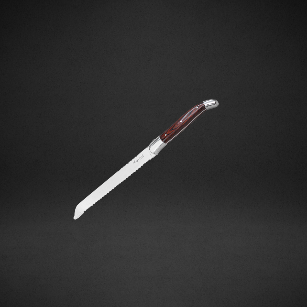 Faca De Pão Ultra Premium Laguiole La Tour 35,5cm Cabo Madeira Nobre
