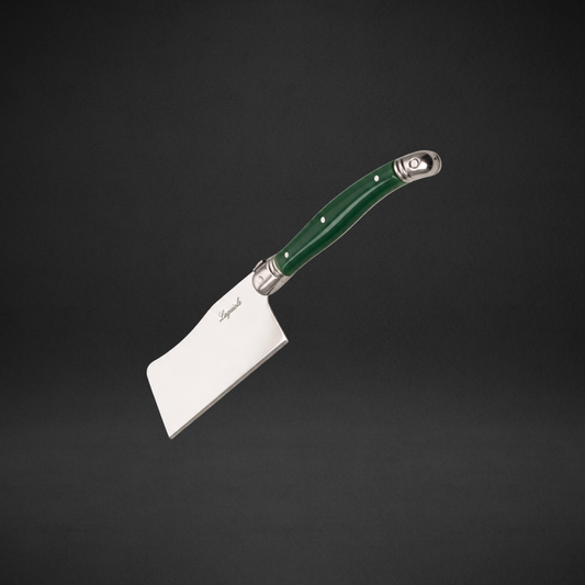 Conjunto De 3 Facas Laguiole Luxo Para Queijo Em Bandeja De Madeira, Verde
