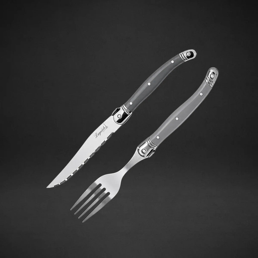 Faqueiro Inox Laguiole La Tour 12 Peças Premium 6 Garfos + 6 Facas
