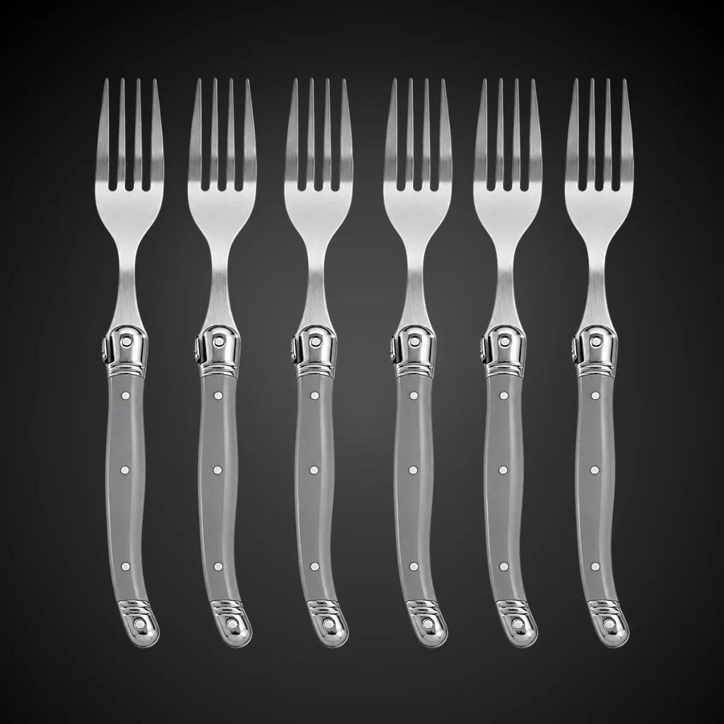 Garfo Inox Laguiole La tour 6 Peças Premium Com Caixa De Madeira