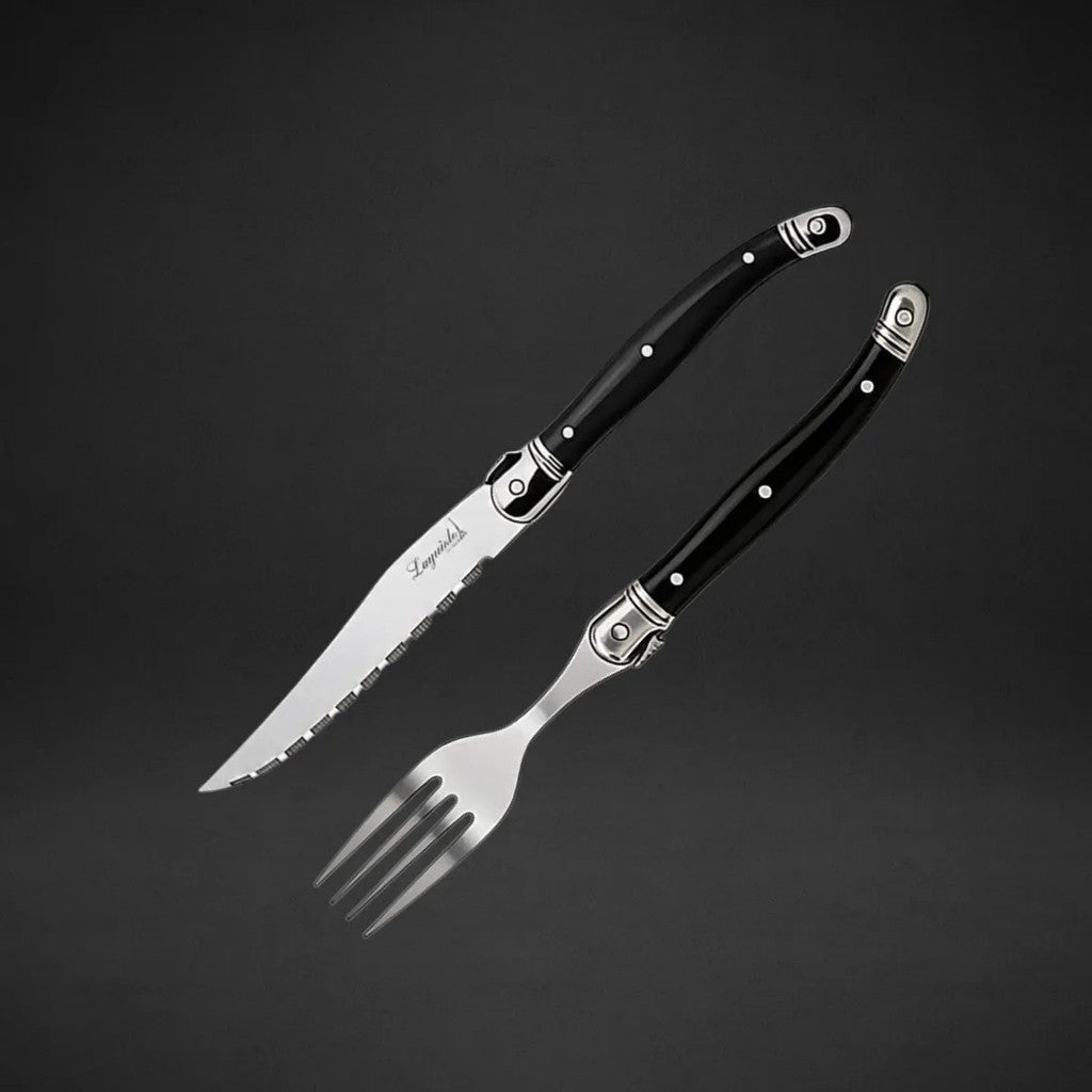 Faqueiro Inox Laguiole La Tour 12 Peças Premium 6 Garfos + 6 Facas