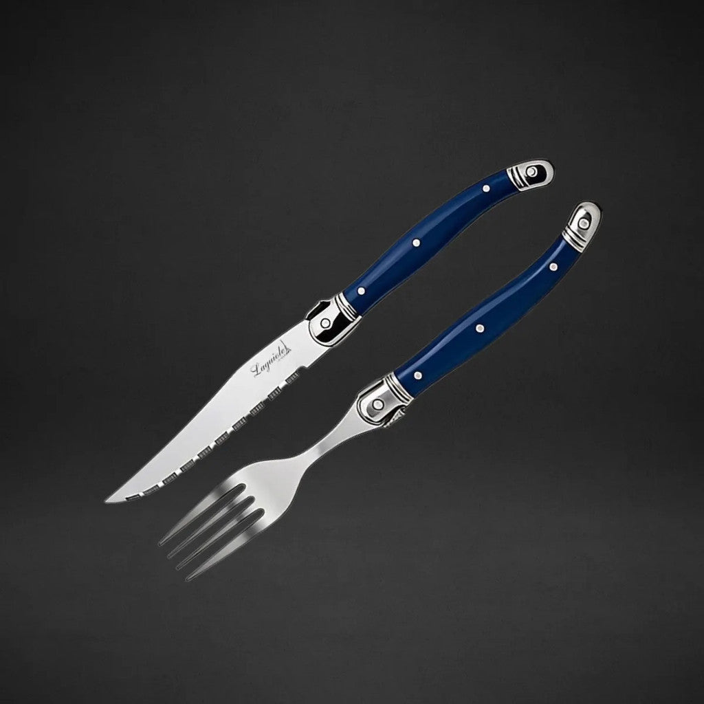 Faqueiro Inox Laguiole La Tour 12 Peças Premium 6 Garfos + 6 Facas