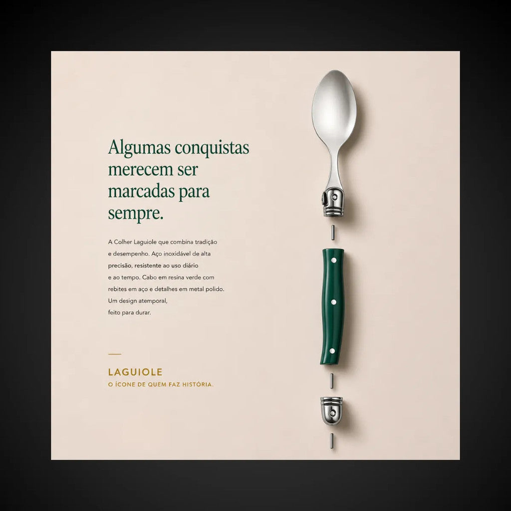 Colheres Inox Laguiole La Tour To 6 Peças Premium